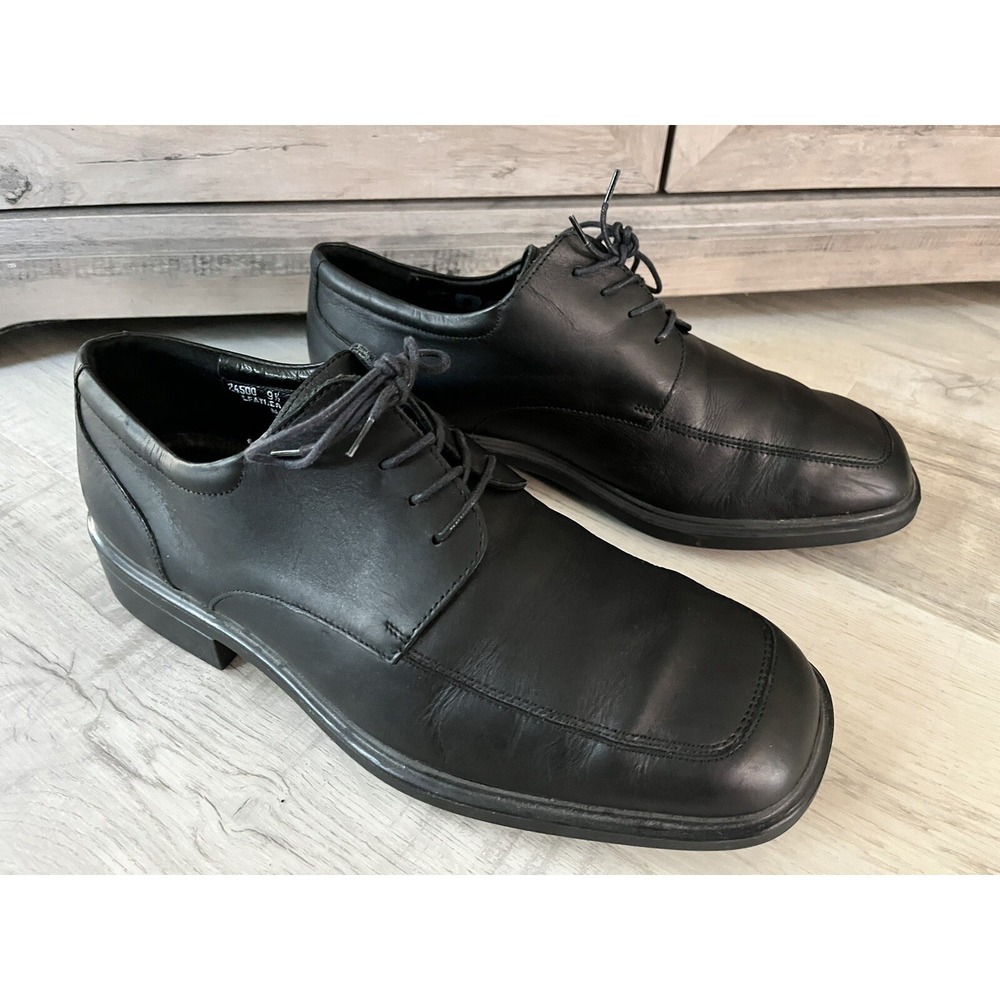 Bostonian Oxford Dress Shoes Non Stop 9/12 XW Black‎ Leather Waterproof Italian - Picture 3 of 10
